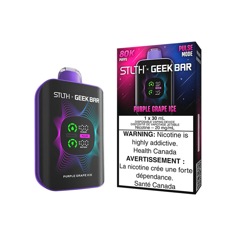 Shop STLTH X GEEK BAR DISPOSABLE - 80k PUFFS - Purple Grape Ice | Vape4change Shop STLTH X GEEK BAR DISPOSABLE - 80k PUFFS - Purple Grape Ice | Vape4change