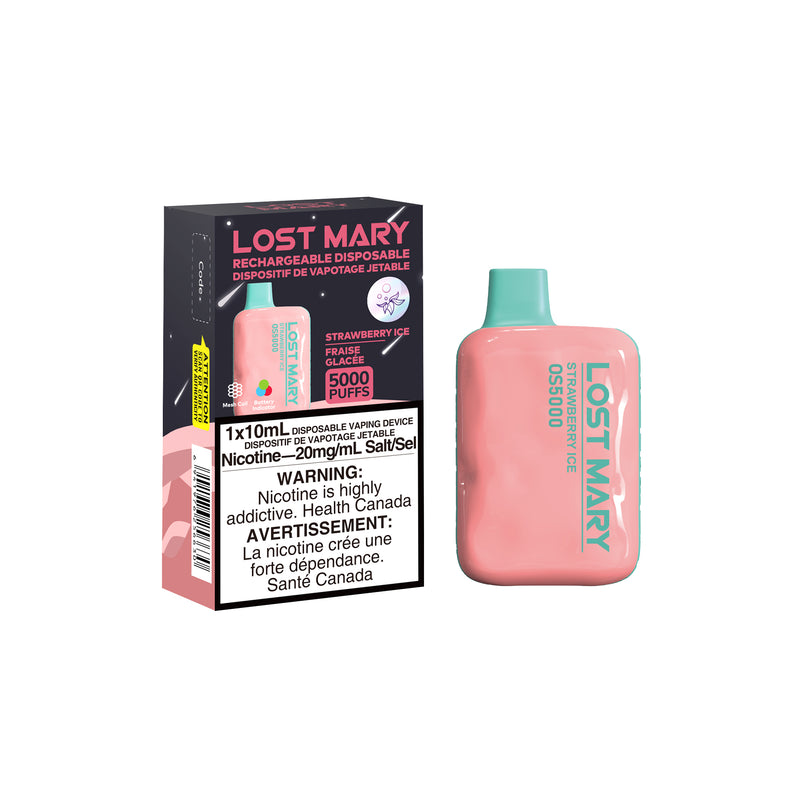 Lost Mary Disposable Vape - Strawberry Ice - 5000 Puffs