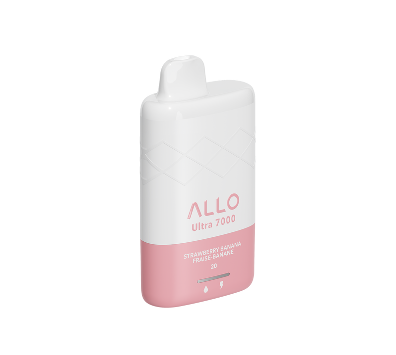 Allo Ultra - 7000 Puffs - Rechargeable Disposable Vape - Strawberry Banana