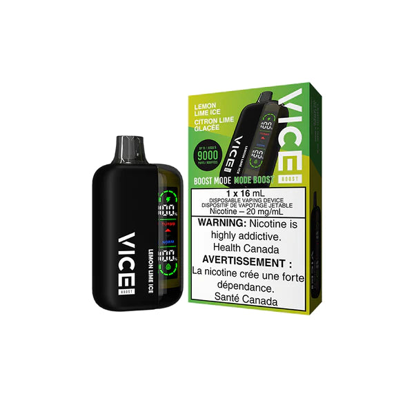 Vice Boost Disposable Vape - 9000 Puffs - Lemon Lime Ice | Vape4change Vice Boost Disposable Vape - 9000 Puffs - Lemon Lime Ice | Vape4change