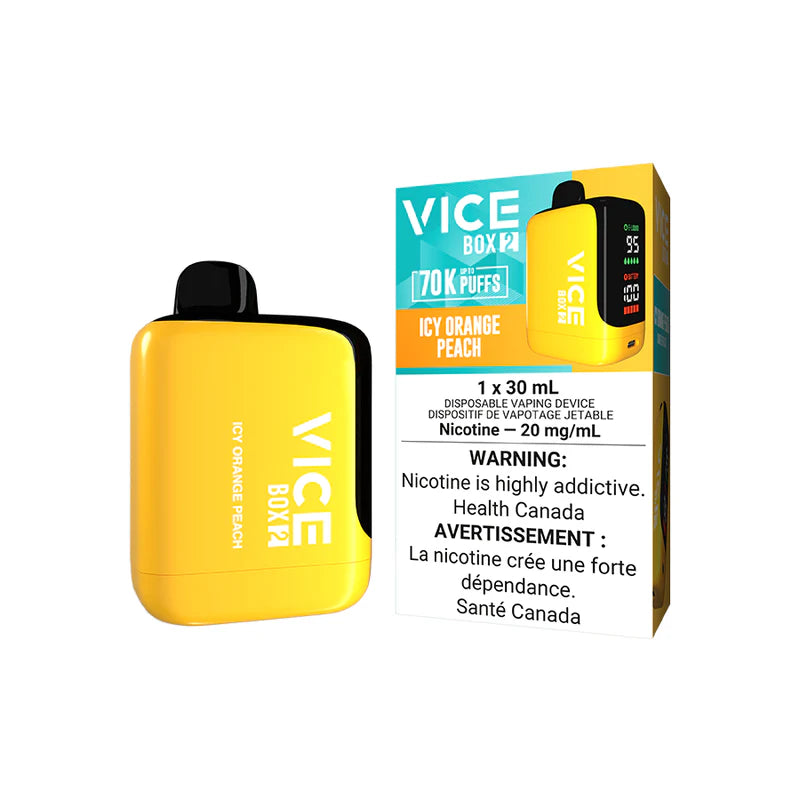 New Vice Box 2 Disposable Vape - 70K Puffs - 30 ML - Icy Orange Peach | Vape4change New Vice Box 2 Disposable Vape - 70K Puffs - 30 ML - Icy Orange Peach | Vape4change