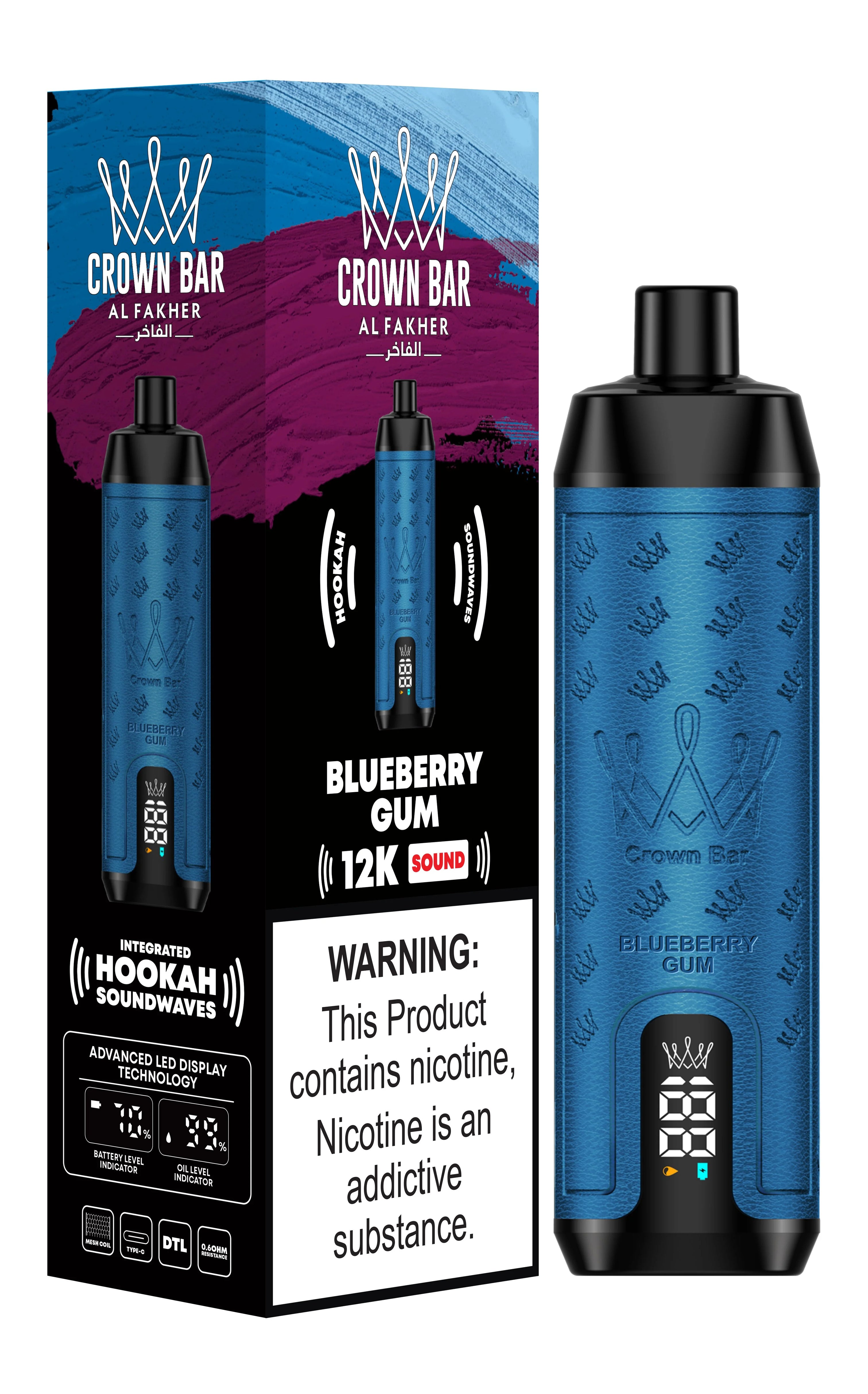al fakher crown bar pro max 12000 vape kit Al Fakher 12K Crown Bar Device main image 1