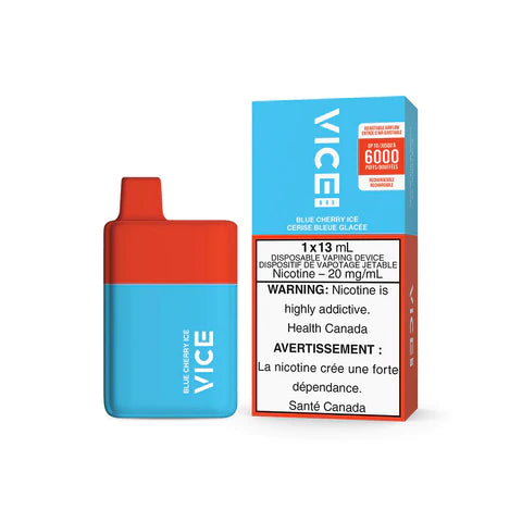 Vice Box Rechargeable Disposable Vape - 6000 Puffs - Blue Cherry Ice
