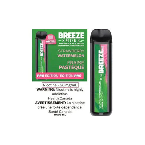 Breeze Pro Disposable Vape - Strawberry Watermelon - 2000 Puffs