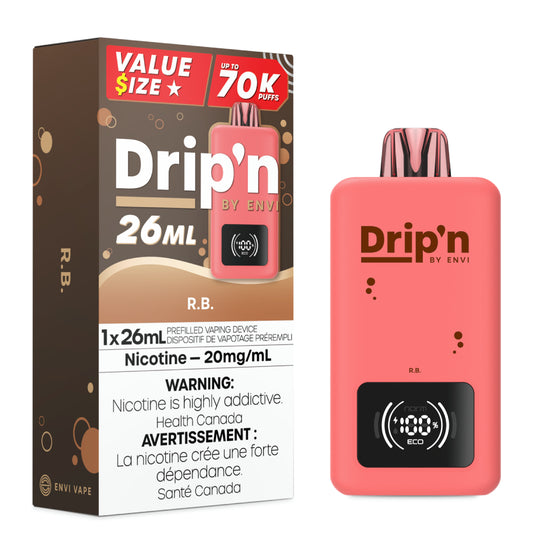 Drip'n by Envi 26ML Disposable Vape - 70K Puffs - R.B