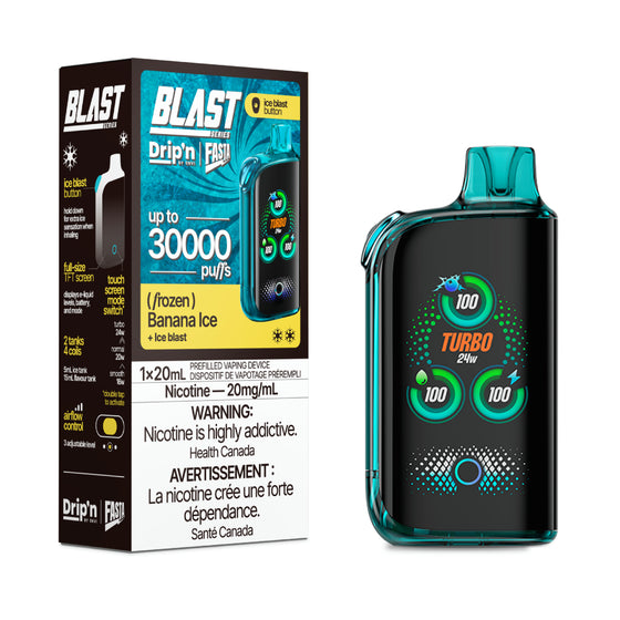 Drip'n Fasta Blast Disposable Vape - 30K Puffs - Banana Ice