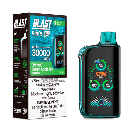 Drip'n Fasta Blast Disposable Vape - 30K Puffs - Green Apple Ice