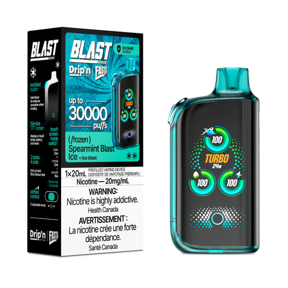 Drip'n Fasta Blast Disposable Vape - 30K Puffs - Spearmint Blast Ice