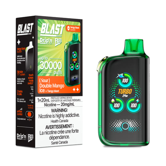 Drip'n Fasta Blast Disposable Vape - 30K Puffs - Double Mango Ice Sour