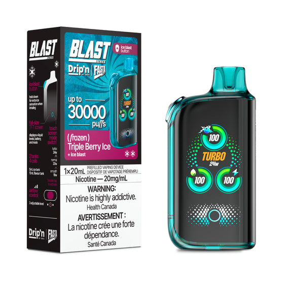 Drip'n Fasta Blast Disposable Vape - 30K Puffs - Triple Berry Ice