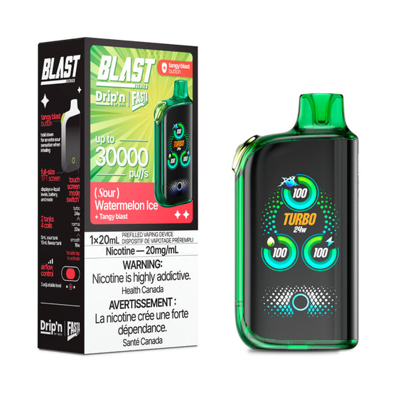 Drip'n Fasta Blast Disposable Vape - 30K Puffs - Watermelon Ice Sour