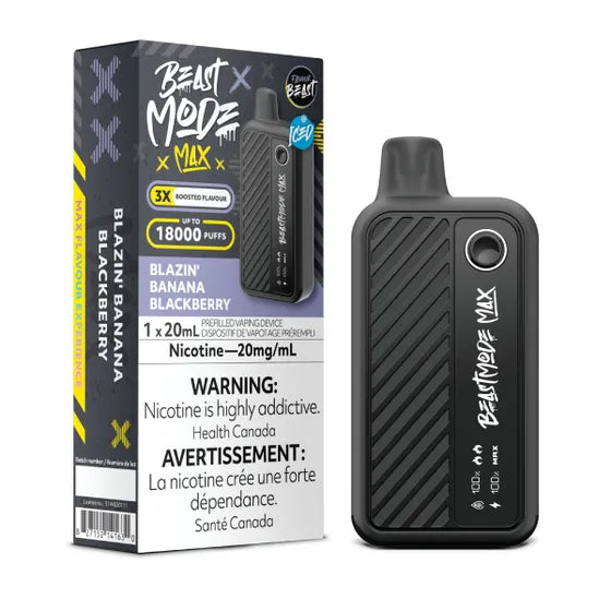 Flavour Beast Beast Mode Max 18K Disposable - 20ML - Blazin' Banana Blackberry