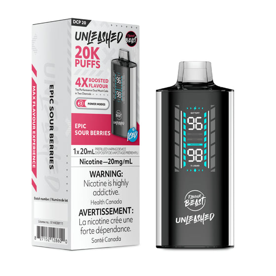 Flavour Beast Unleashed DCP 20K Disposable Vape - Epic Sour Berries