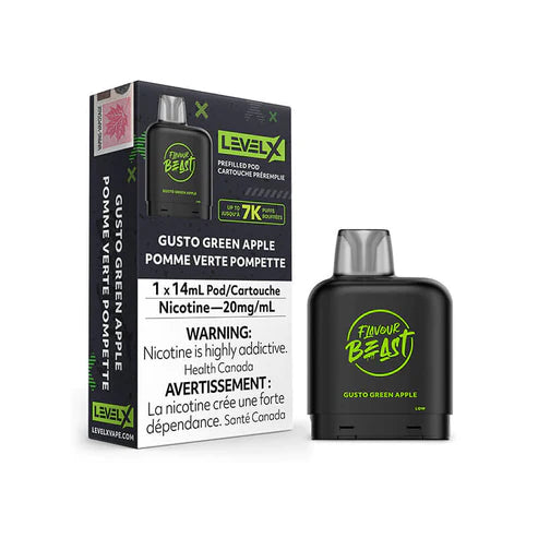 Level X Gusto Green Apple Flavour Beast Pods