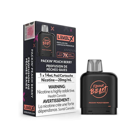Level X Packin' Peach Berry Flavour Beast Pods