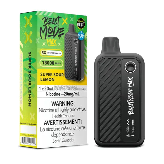 Flavour Beast Beast Mode Max 18K Disposable - 20ML - Super Sour Lemon