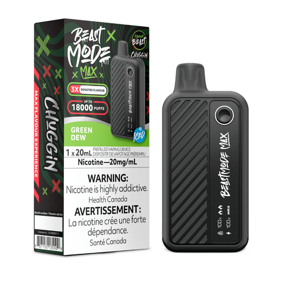 Flavour Beast Beast Mode Max 18K Disposable - 20ML - Chuggin' Green Dew