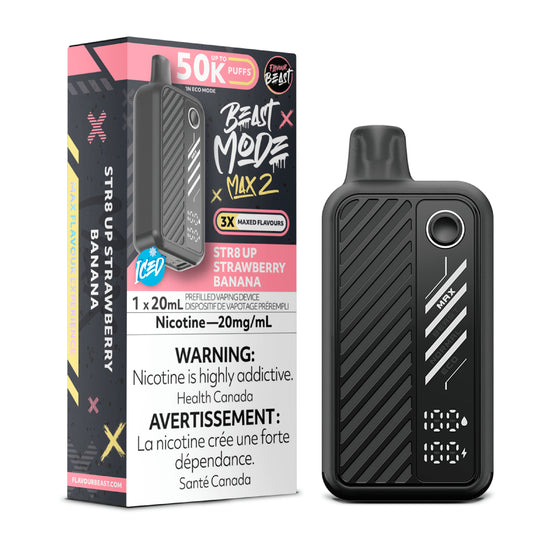 Flavour Beast Mode Max 2  – STR8 UP Strawberry - 50,000 Puffs