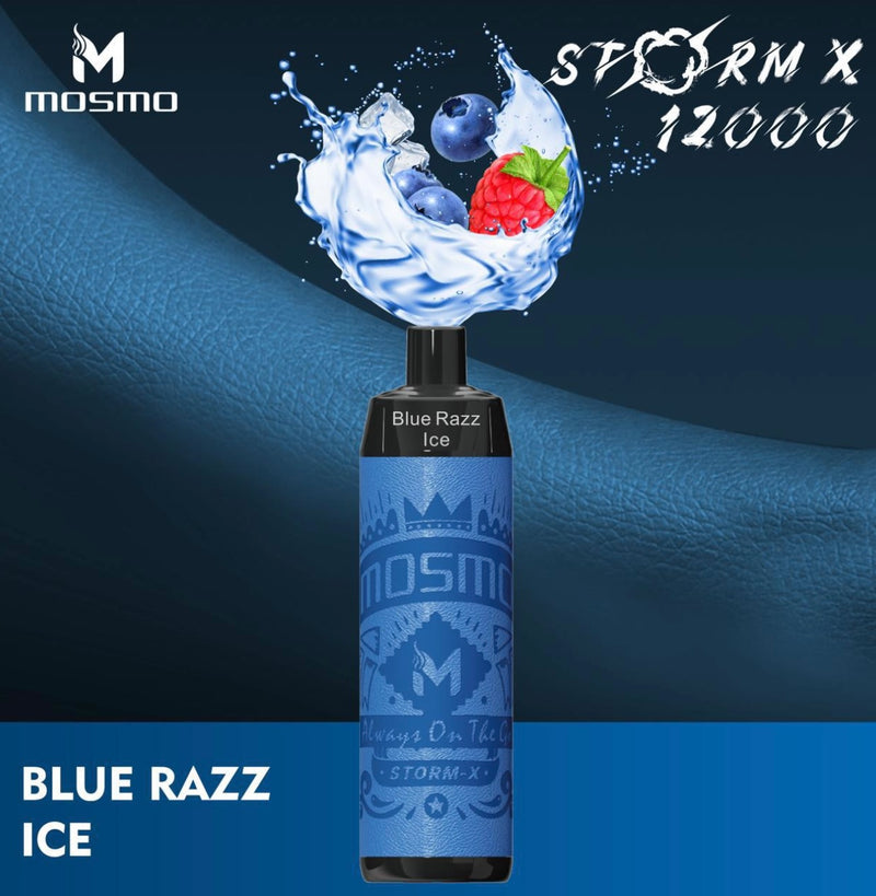 Mosmo Storm X Disposable Vape - 12K Puffs - Shisha Vape - Blue Razz Ice