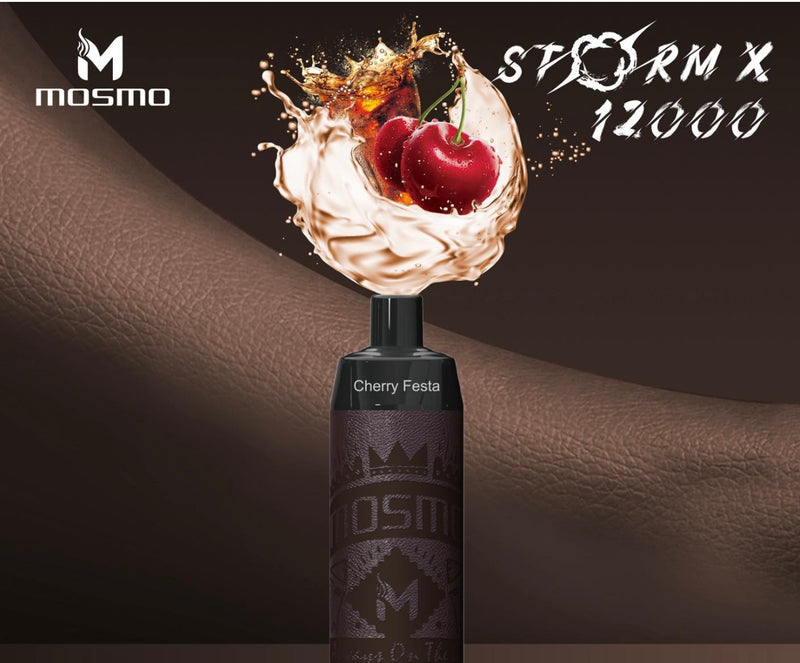 Mosmo Storm X Disposable Vape - 12K Puffs - Shisha Vape - Cherry Festa