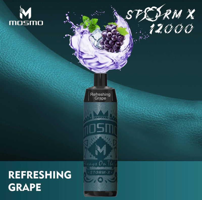 Mosmo Storm X Disposable Vape - 12K Puffs - Shisha Vape - Refreshing Grape