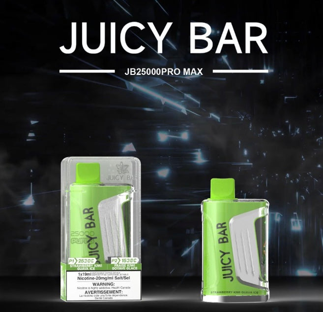 Juicy Bar JB25000 Pro Max Disposable Vape - Strawberry Kiwi Guava Ice - 25K Puffs