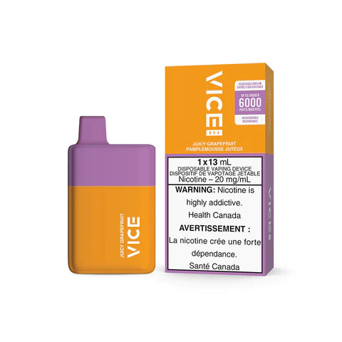 Vice Box Rechargeable Disposable Vape - 6000 Puffs - Juicy Grapefruit