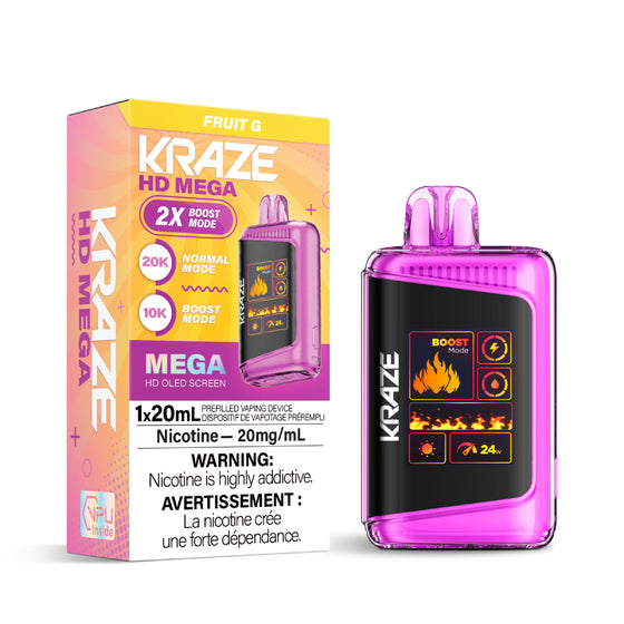 Kraze HD Mega Disposable Vape - 20K Puffs - Fruit G