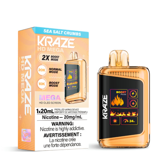 Kraze HD Mega Disposable Vape - 20K Puffs - Sea Salt Crumbs