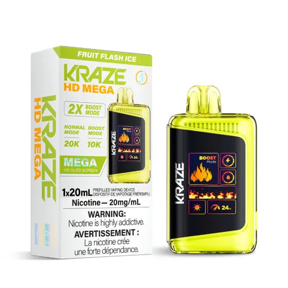 Kraze HD Mega Disposable Vape - 20K Puffs - Fruit Flash Ice