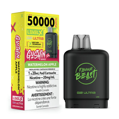 Flavour Beast Level X G2 Ultra Pod - 50k Puffs  – Gushin Watermelon Apple