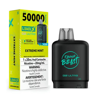 Flavour Beast Level X G2 Ultra Pod - 50k Puffs  – Extreme Mint