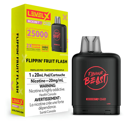 Flavour Beast Level X Vape Pod - 25K - Flippin' Fruit Flash