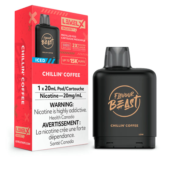 Level X Flavour Beast BOOST Pod 20mL - Chillin' Coffee Iced - 15K Puffs