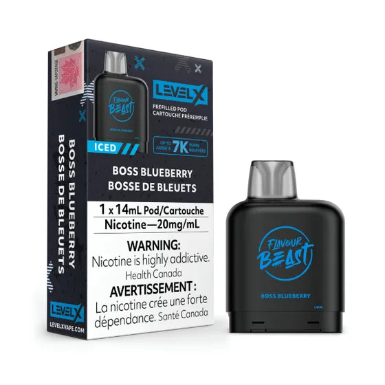Level X Boss Blueberry Iced - Flavour Beast Pods
