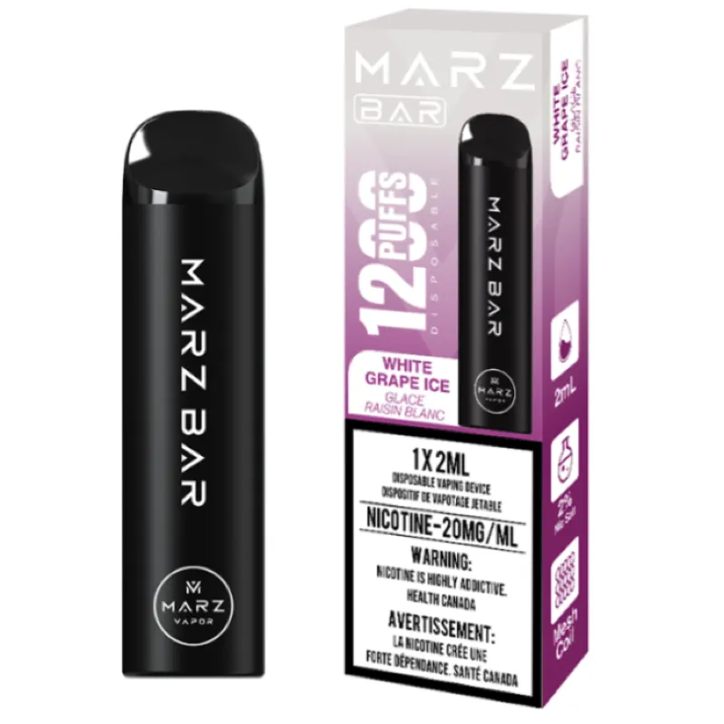 Marz Bar - Disposable Vape - 0 Nicotine - White Grape Ice