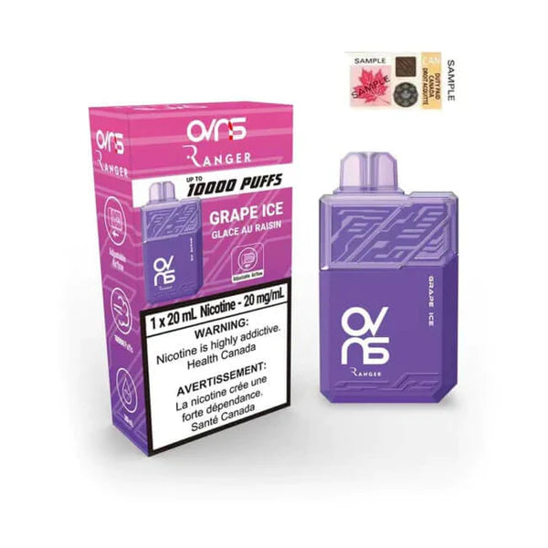 OVNS RANGER 10000 PUFF DISPOSABLE VAPE - Grape Ice | Vape4change OVNS RANGER 10000 PUFF DISPOSABLE VAPE - Grape Ice | Vape4change