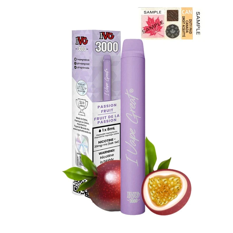 IVG Disposable - 3000 Puffs - Passionfruit | Vape4change IVG Disposable - 3000 Puffs - Passionfruit | Vape4change