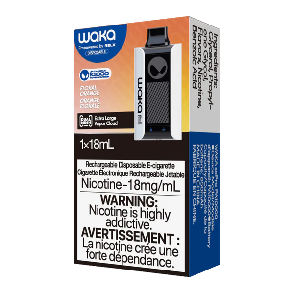 Waka By RELX 10000 Puff Disposable - Floral Orange | Vape4change Waka By RELX 10000 Puff Disposable - Floral Orange | Vape4change