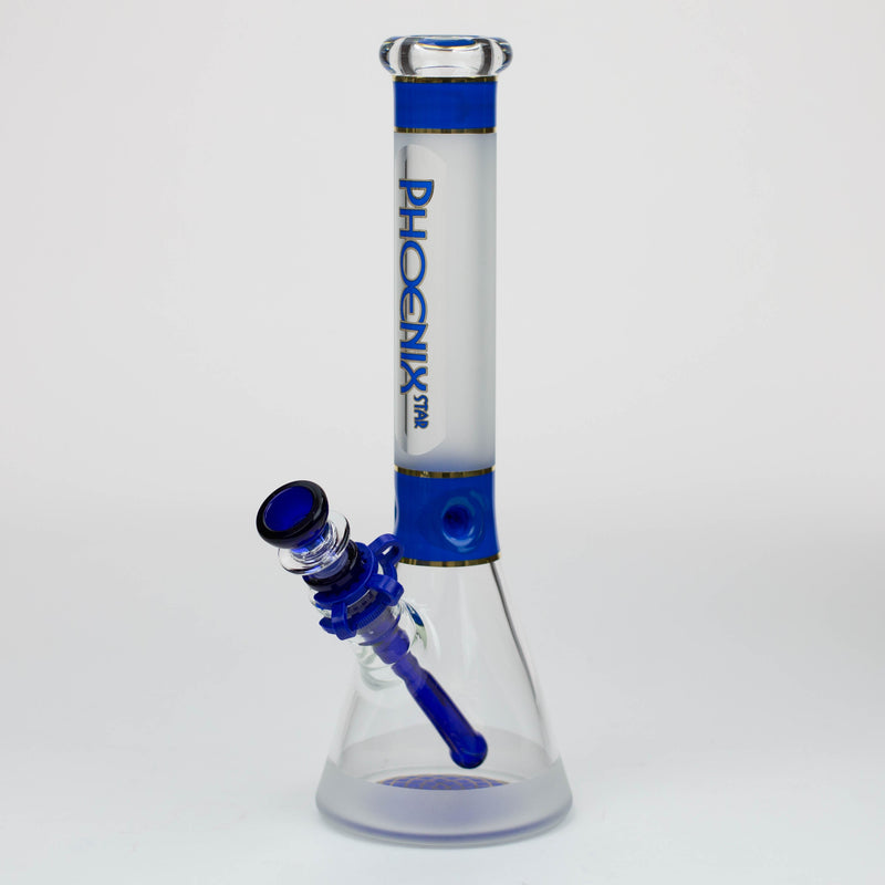 PHOENIX STAR -13" Sandblasted glass water bong with clip [PHX03]_0