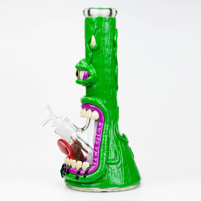 12.5" Resin 3D Artwork 7mm Glass Beaker Water Bong - Vape4change