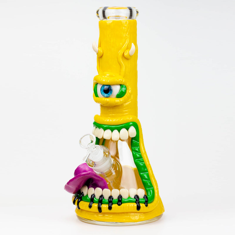 12.5" Resin 3D Artwork 7mm Glass Beaker Water Bong - Vape4change