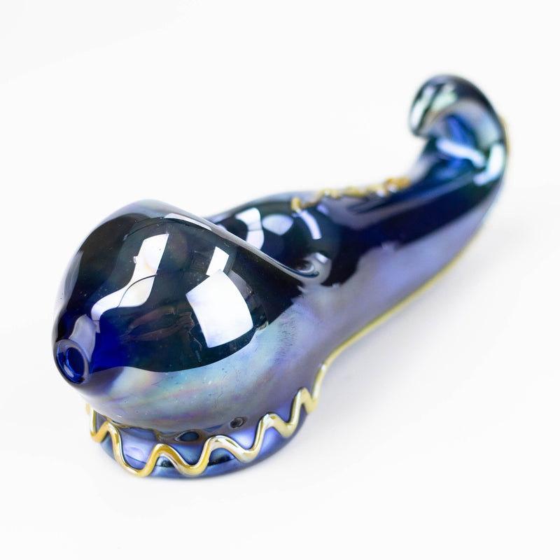 5.5" Electroplated Metallic Shoe glass pipe_0