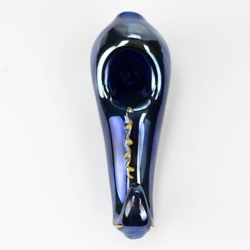 5.5" Electroplated Metallic Shoe glass pipe_0