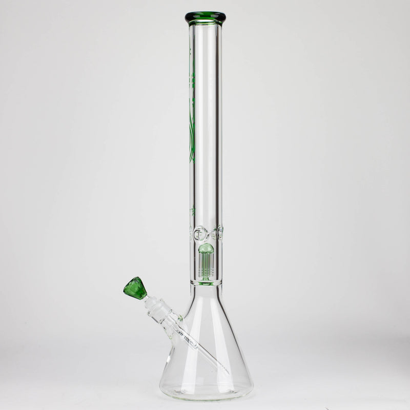 GENIE | 24" 9 mm single percolator glass water bong [GB1905] Bongs Green Vape4change Vape Shop Near Me 