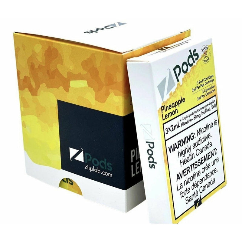 Zpods Stlth Compatible Pineapple Lemon - 50 MG Synthetic Nicotine - Vape4change