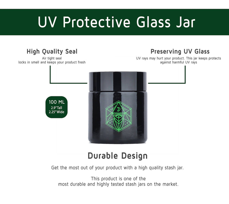 Vintage Stash Box Bundle - Ancient Symbol Design - Grinder - Rolling Tray - Airtight & UV Protecting Glass Jar - Accessory Gift Kit - Secure Storage Box - Lock & Key - Leaf-Way Brand Accessories_0
