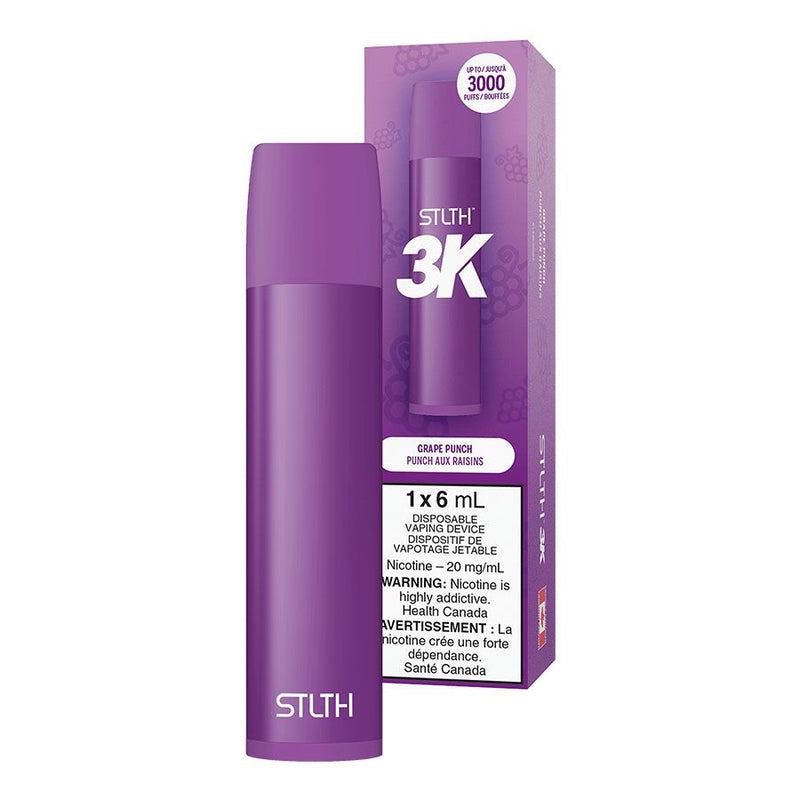 STLTH 3K Disposable Vape - Grape Punch - 3000 Puffs - Vape4change