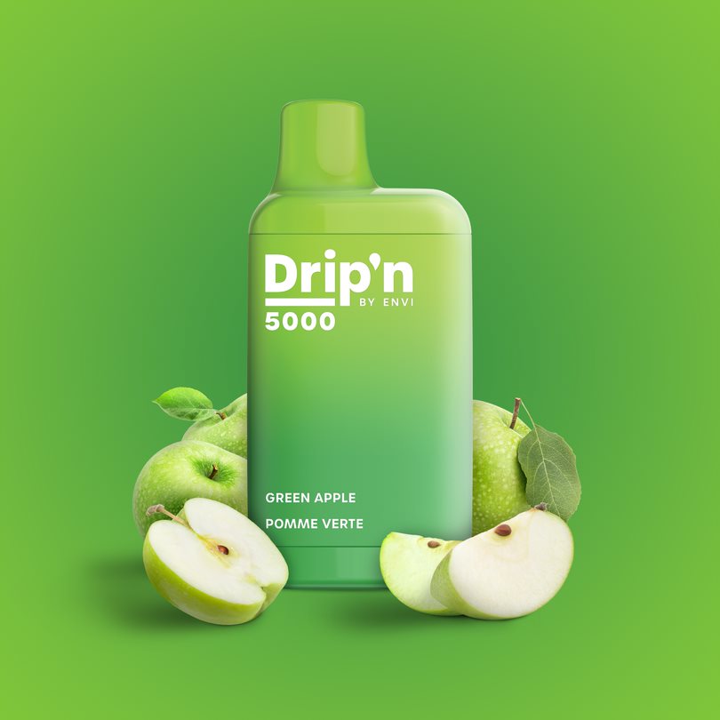 DRIP'N Disposable By ENVI - Green Apple | Buy at low Prices | Vape4change DRIP'N Disposable By ENVI - Green Apple | Buy at low Prices | Vape4change