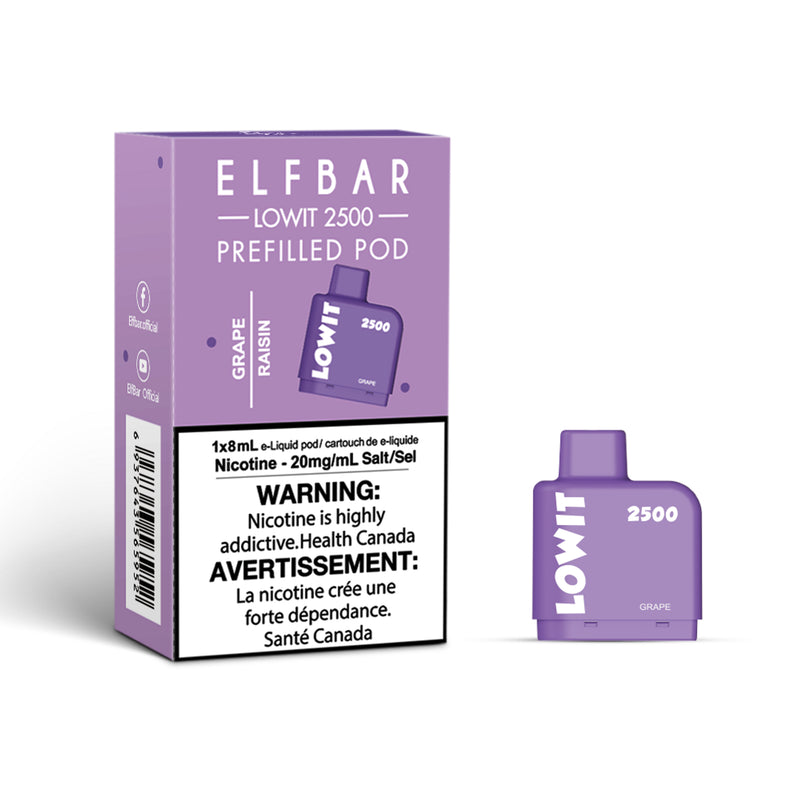 ELFBAR LOWIT - Prefilled Pods - ELF BAR Lowit - 2500 Puffs - Vape4change